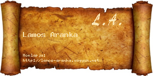 Lamos Aranka névjegykártya